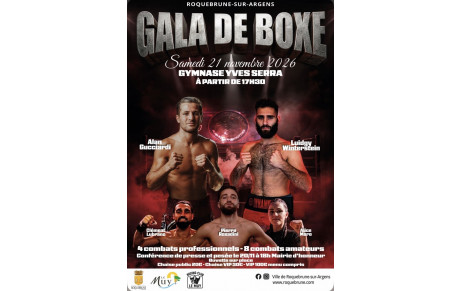 Gala de boxe Roquebrune-sur-argens 21/11